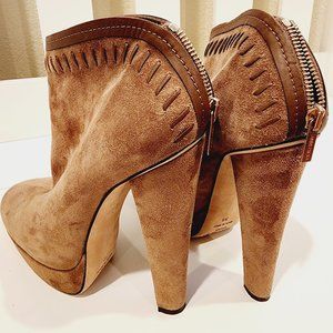 JIMMY CHOO | Evans Suede Whipstitch Ankle Platform booties! | Size 39